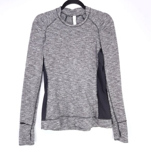 Lululemon Shirt Size 8 Long Sleeve Athletic Grey Thumbholes Zip Pockets - Picture 1 of 11